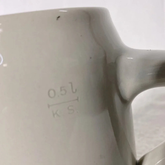 Vintage Old Germany Beige Stoneware Eagle Crest Beer Mug Stein - Picture 12 of 14